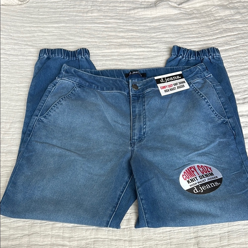 d. jeans Blue Relaxed Fit Elastic Waistband Jeans